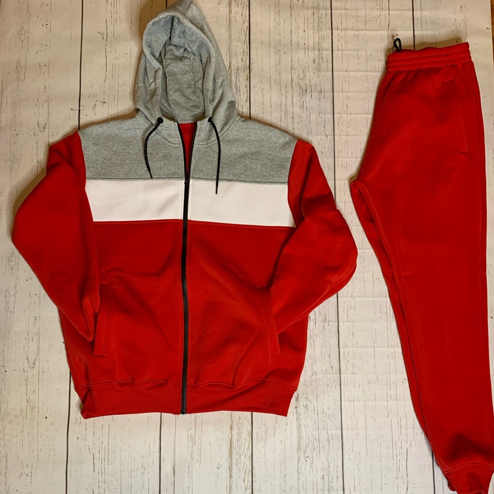 Gentleman Apparels Sweatsuit- Red, White, Grey